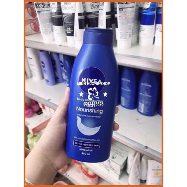 Sữa Dưỡng Thể NIVEA cấp ẩm , dưỡng trắng , chống lão hoá chai 400ml