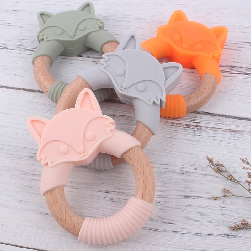 Haha Đồ Chơi Nhai Gặm Giảm Đau Cầm Tay Bằng Silicone Cho Bé Sơ Sinh