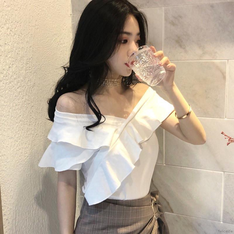 Áo thun nữ lệch vai dáng ôm