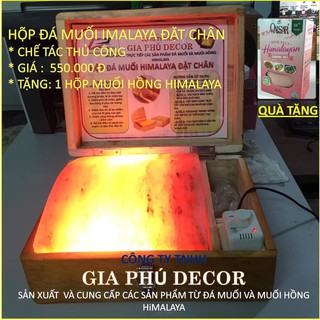 HỘP ĐÁ MUỐI HỒNG XÔNG CHÂN HIMALAYA LOẠI 1
