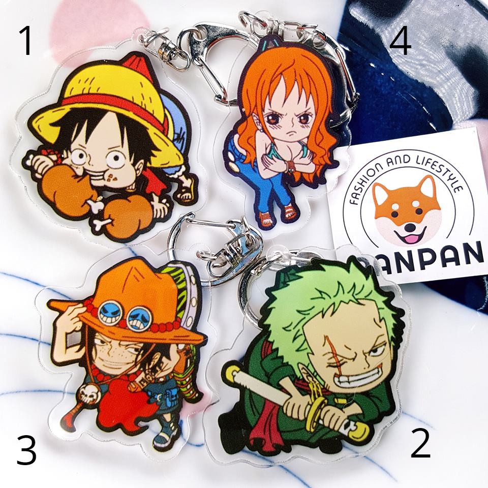 Móc khoá anime mica acrylic One Piece (6cm)