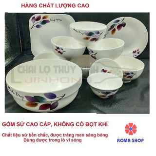 Bộ chén bát ăn cơm 11 món sứ Hàn Quốc cao cấp mẫu mới