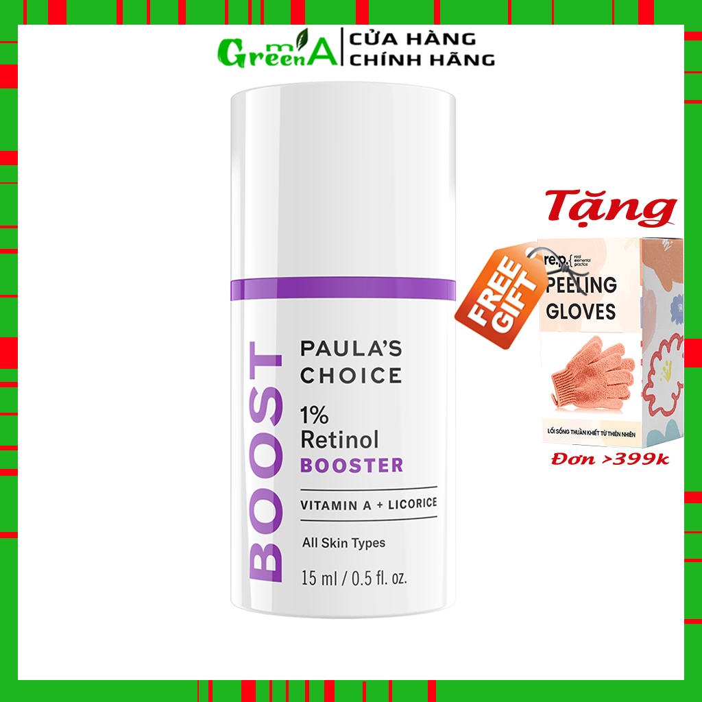 Tinh Chất 1% Retinol Booster Paula's Choice 15ml Chống Lão Hóa Đều Màu Da Cải Thiện Nếp Nhăn [HÀNG NHẬP KHẨU CHÍNH HÃNG]