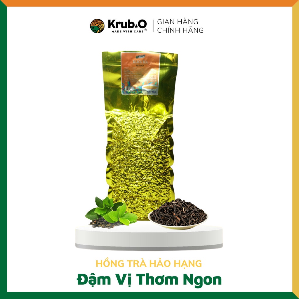 Hồng Trà (Trà đen) Cao cấp Gói 1000g - Thương hiệu Krub.O - Nguồn nông sản thuần Việt
