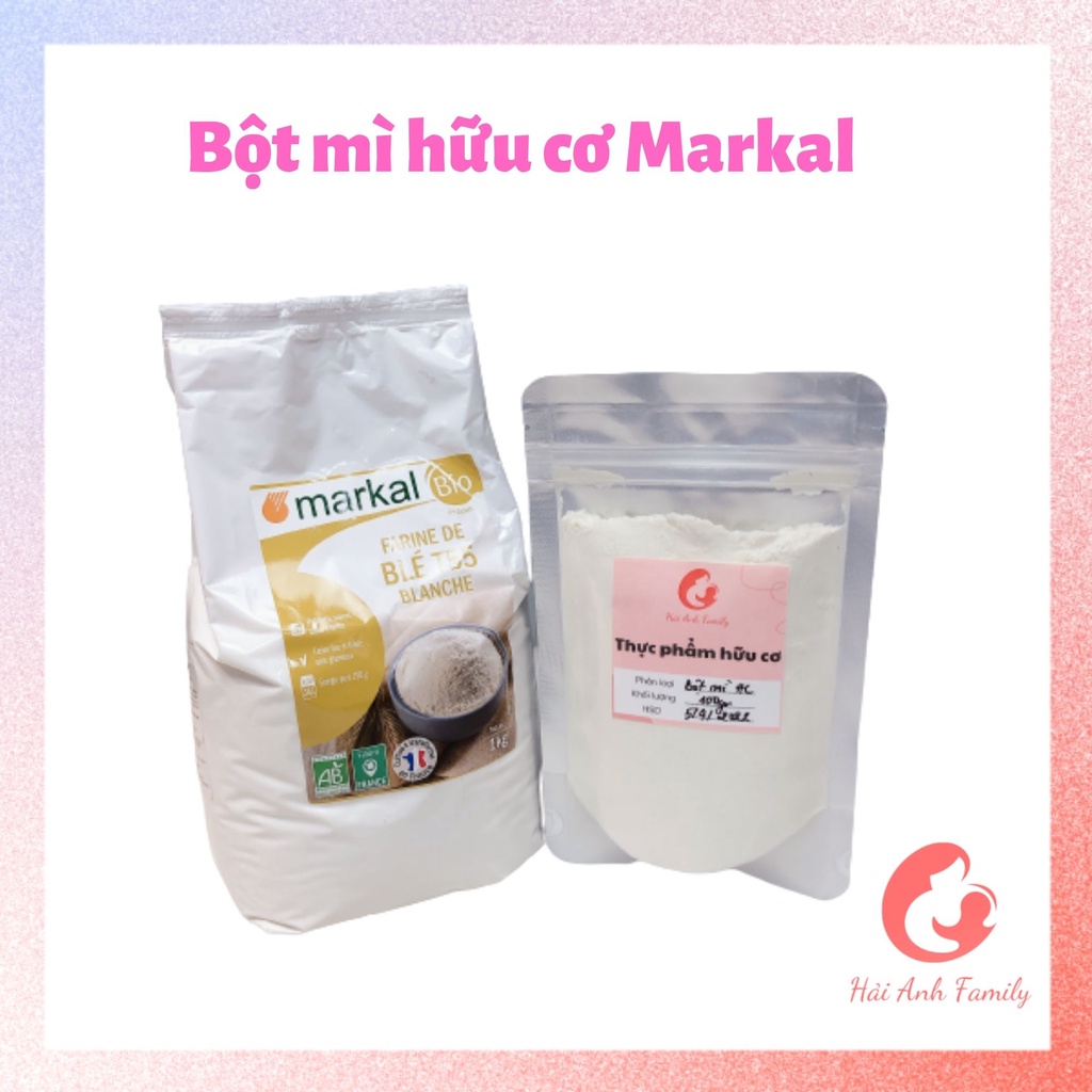 Bột mì đa dụng hữu cơ T55/T65 MARKAL gói 100g