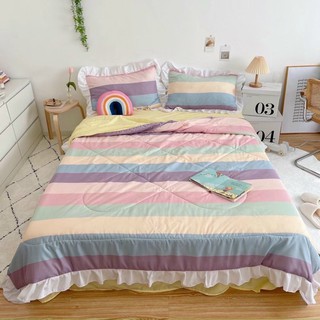 Bộ chăn ga đũi viền bèo