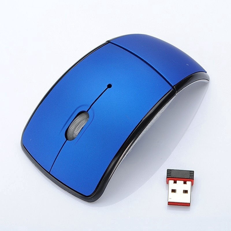 10 meters 2.4G Foldable Wireless Mouse Cordless Mice USB Folding Mouse Receiver