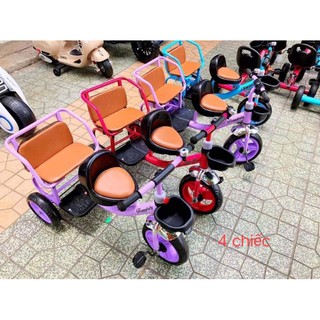 Xe đạp xích lô 2 ghế cho bé