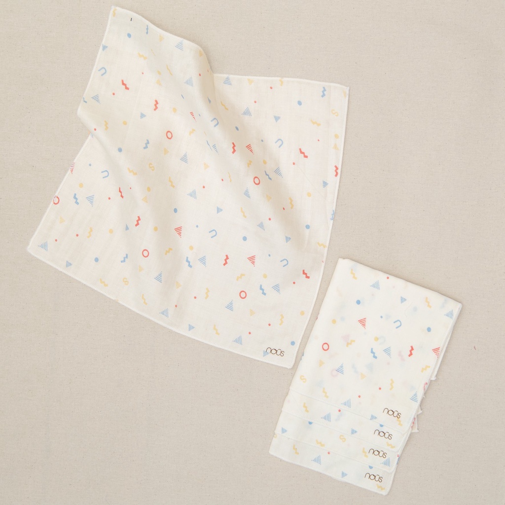 Set 5 khăn sữa nous vải xô, bamboo mềm mát, thấm hút tốt đủ màu