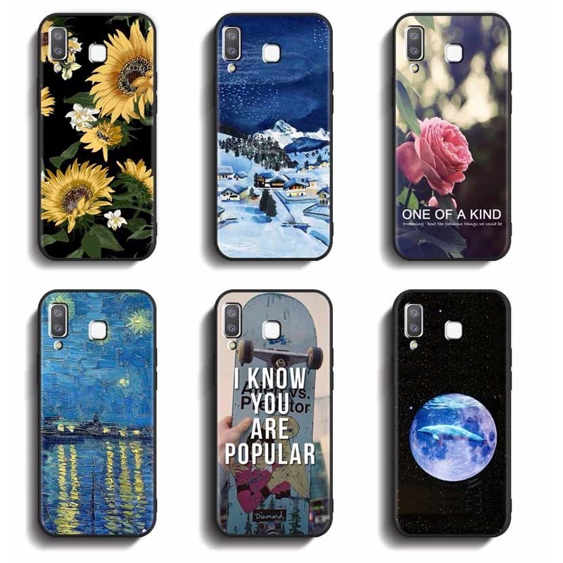 Ốp Điện Thoại TPU Silicon Cao Su Mềm Chống Nứt Màu Đen Cho Samsung Galaxy A8 Star