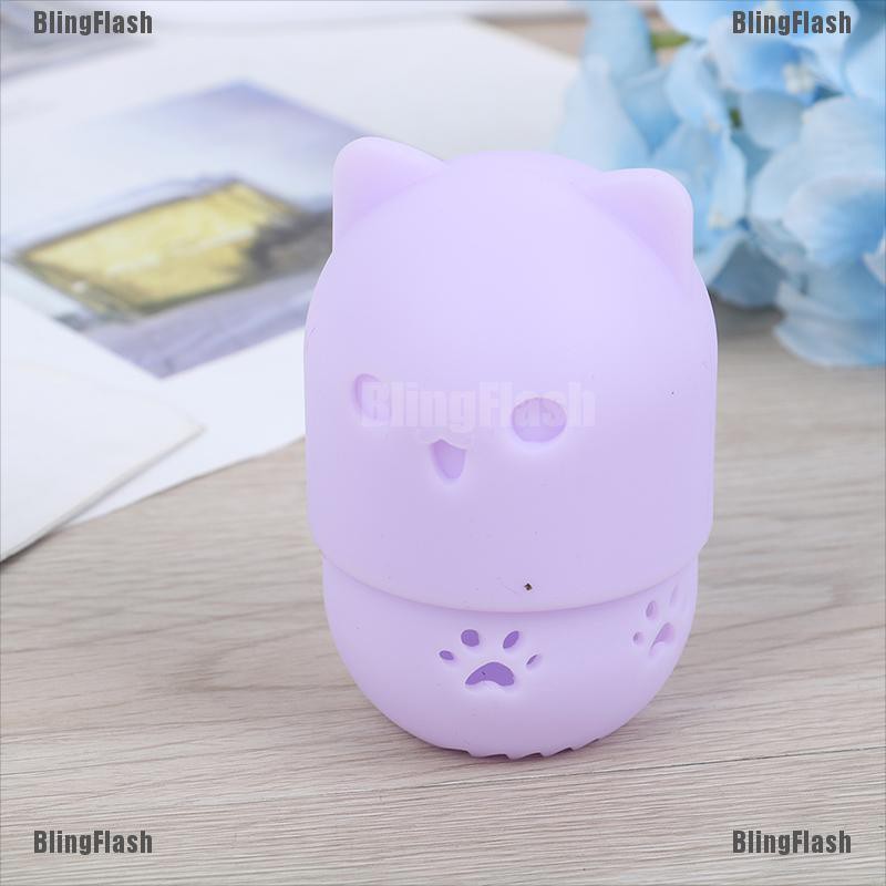 (hàng Mới Về) Hộp Đựng Mút Trang Điểm Bằng Silicon Mềm Hình Quả Trứng Giá Đỡ | BigBuy360 - bigbuy360.vn