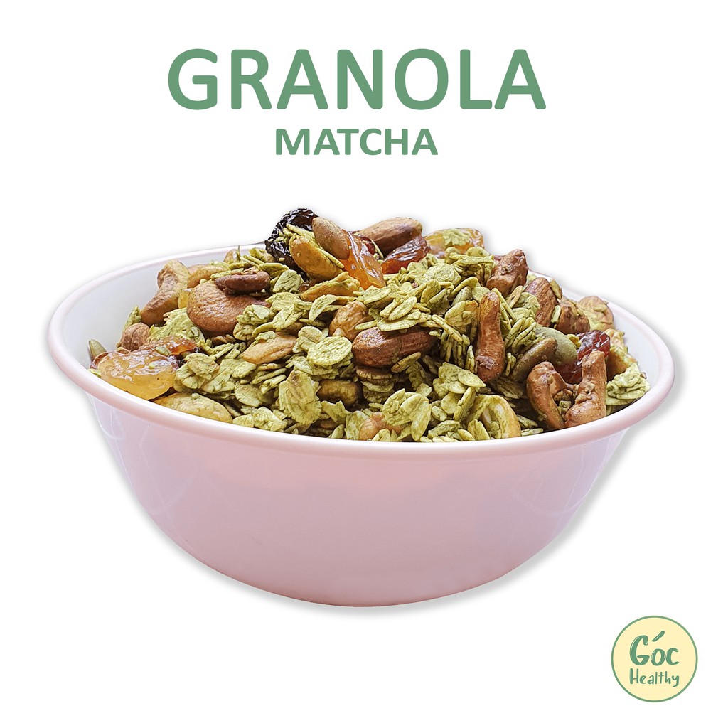 Granola matcha ăn kiêng Góc Healthy - ganola mật ong ngũ cốc giảm cân hiệu quả