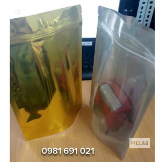 1kg túi zip 1 mặt trong 1 mặt màu