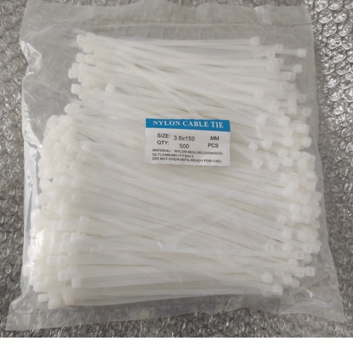DÂY THÍT  NHỰA TRẮNG KT 3.6 x150mm - TÚI 100 CÁI