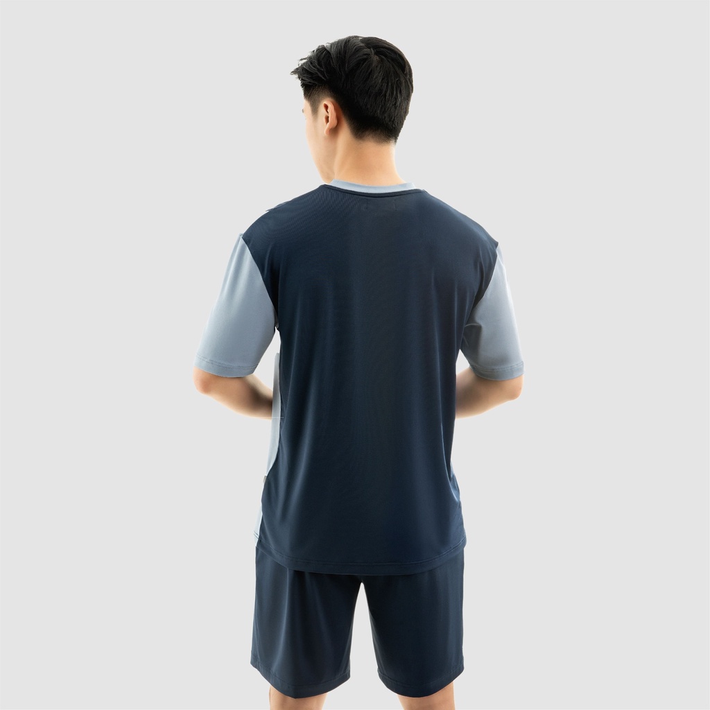 Áo thun thể thao ngắn cộc tay nam CIZA basic cổ tròn dáng rộng cao cấp trẻ trung size S M L XL màu navy ATNR59