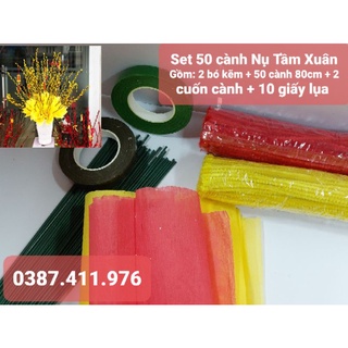 Set nguyên liệu làm Nụ Tầm Xuân (100 cành 80cm)