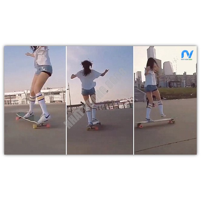 [HÀNG ĐẸP] Ván Trượt Skateboard Cao Cấp , Ván Trượt Mặt Nhám Bánh Cao Su Cỡ Lớn (Đạt Chuẩn Thi Đấu), Gỗ Phong Ép 8 Lớp