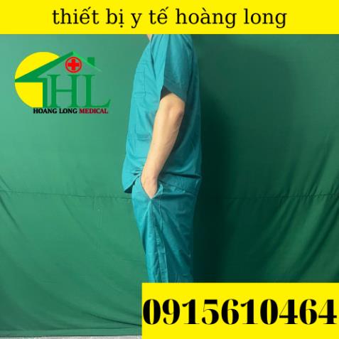 Bộ Scrubs cổ tim phòng mổ, đồng phục Spa, phòng khám, Bác Sĩ, quần áo phòng mổ, đồng phục phẫu thuật màu xanh COBAN