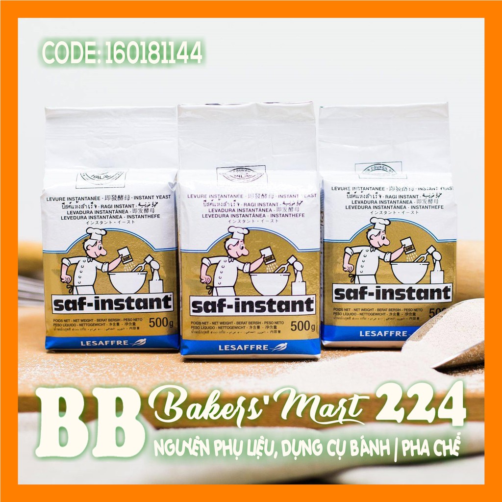 500gr - Men khô NGỌT Saf-Instant VÀNG - Cục 500gr