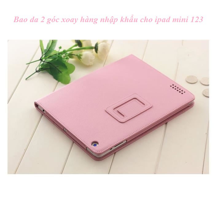 Bao da iPad Mini 123 (Hồng) - Hai góc xoay - H_shop_vn