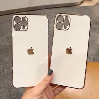 Ốp Iphone viền vuông iphone 12 mạ vàng cho dòng iphone 6plus/7plus/X/Xsmax/11/11promax/12/12promax_Nini.case