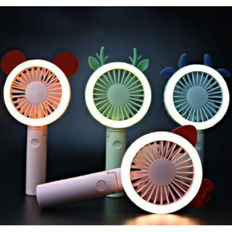 Quạt tích điện mini cầm tay có đèn led cao cấp Xfan