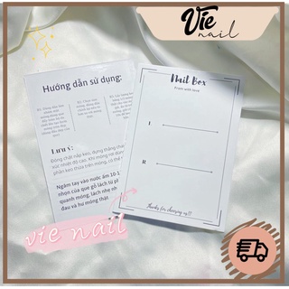 Bìa dán nailbox/ tag dán nailbox mẫu đơn giản