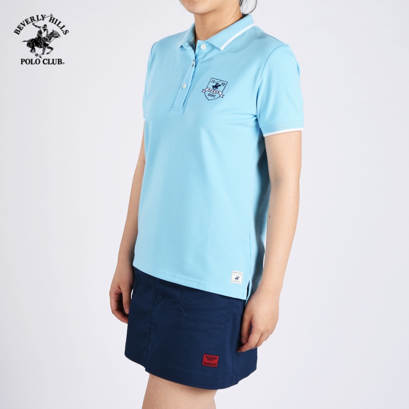 Beverly Hills Polo Club - Áo polo Ngắn tay Nữ Trendy Đỏ đậm 13 DBK13- BHPC WAPN0039