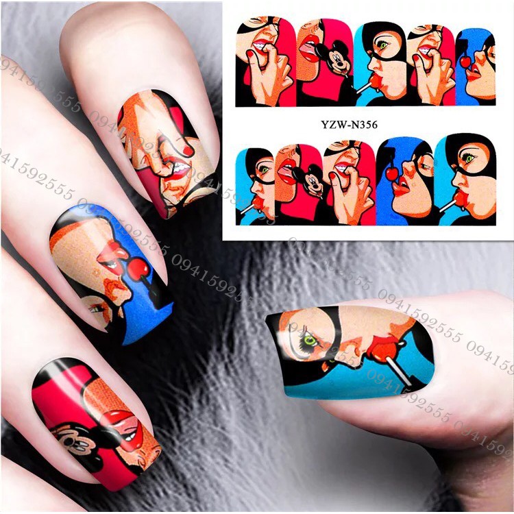 Sticker nước cực chất, cực ngầu, cực cá tính trang trí móng