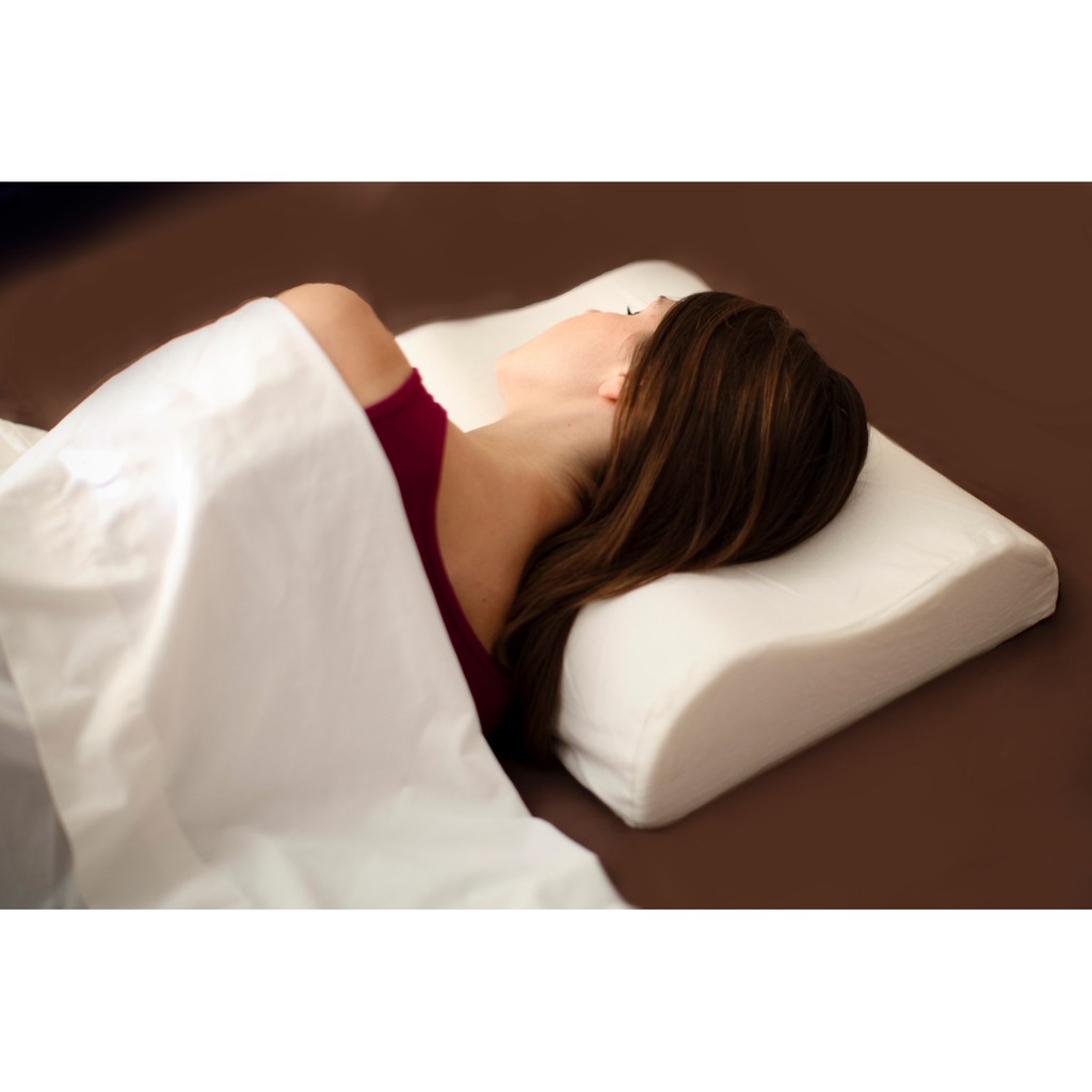 Gối Memory foam 50D Lock&amp;Lock hình cong - White - HLW111
