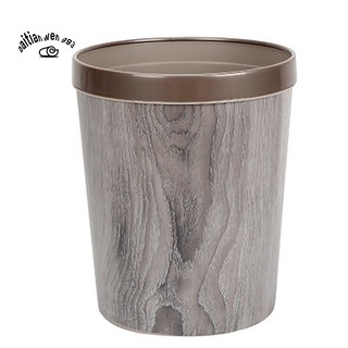 Thùng Rác Nắp Gỗ Phong Cách Retro Châu Âu