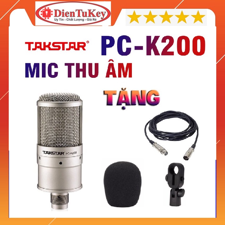 [Mã ELHACE giảm 4% đơn 300K] Mic thu âm livestream Takstar PC-K200 chuyên nghiệp [BẢO HÀNH] 1 năm