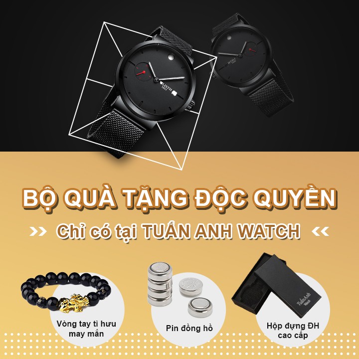 Đồng Hồ Nữ WLISTH Q358 Dây Thép Chống Gỉ Cao Cấp ( Tặng Vòng Phong Thủy + Pin ) | BigBuy360 - bigbuy360.vn