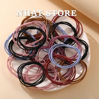 Dây buộc tóc Nhatstore cột tóc trơn co giãn tốt