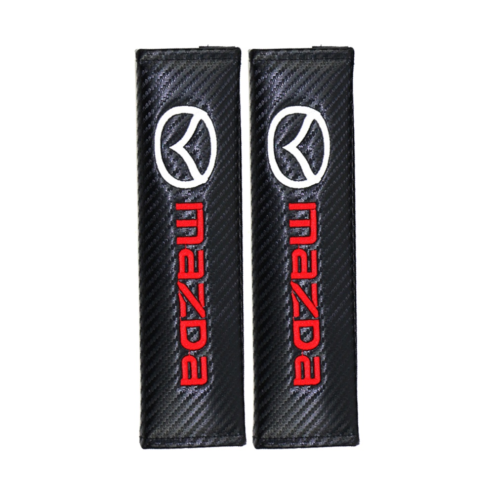 GTIOATO BọC DâY An ToàN Xe HơI DâY Đai An ToàN Ô Tô Đệm Bọc Dây Đai An Toàn Xe Hơi Sợi Carbon ChốT CàI DâY An ToàN Xe Ô Tô Phụ KiệN Ô Tô Cho Mazda 3 5 CX7 MX5 6 Wagon CX5 2 RX7 CX30 CX-3 CX8 CX3 Atenza BT50 323 Axela CX9 RX8