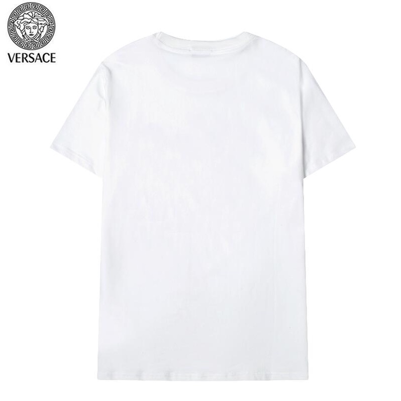 Áo Thun Tay Ngắn Chất Liệu Cotton Thêu Họa Tiết Versace Thời Trang Unisex