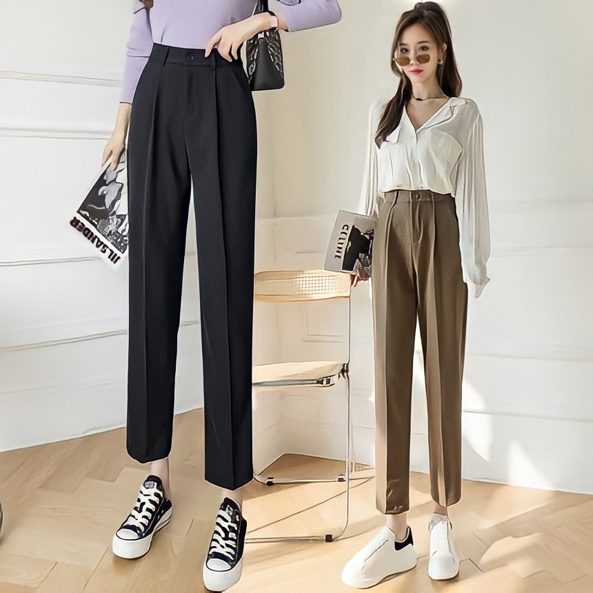 Quần Tây Nam Hàn Quốc Ống Đứng Vải Cát Hàn Vitex Không Nhăn Thoáng Mát Basic Streetwear (QAX01)