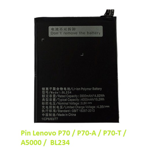 Pin Lenovo P70 / P70-A / P70-T / A5000 / BL234