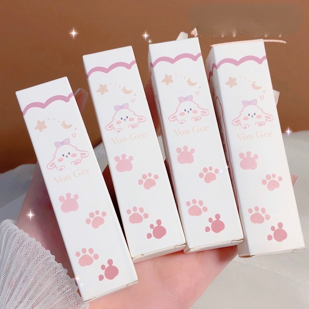 [Hàng mới về] Son môi trang điểm VONGEE dạng kem lì mịn lâu trôi thiết kế kiểu hoạt hình đáng yêu