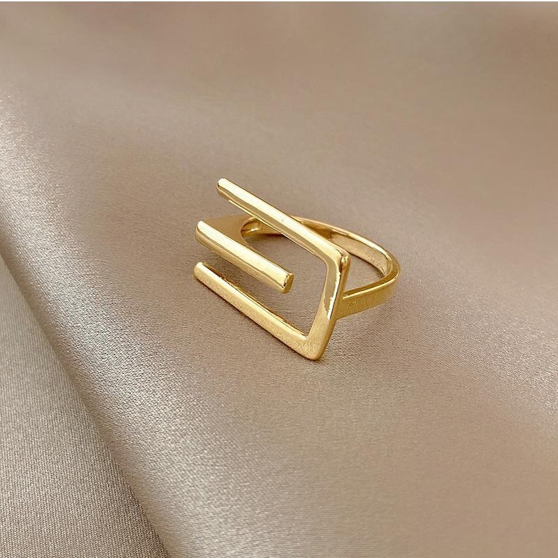 Nhẫn đeo ngón trỏ dạng mở đơn giản sang trọng phong cách Nhật Hàn cổ điển