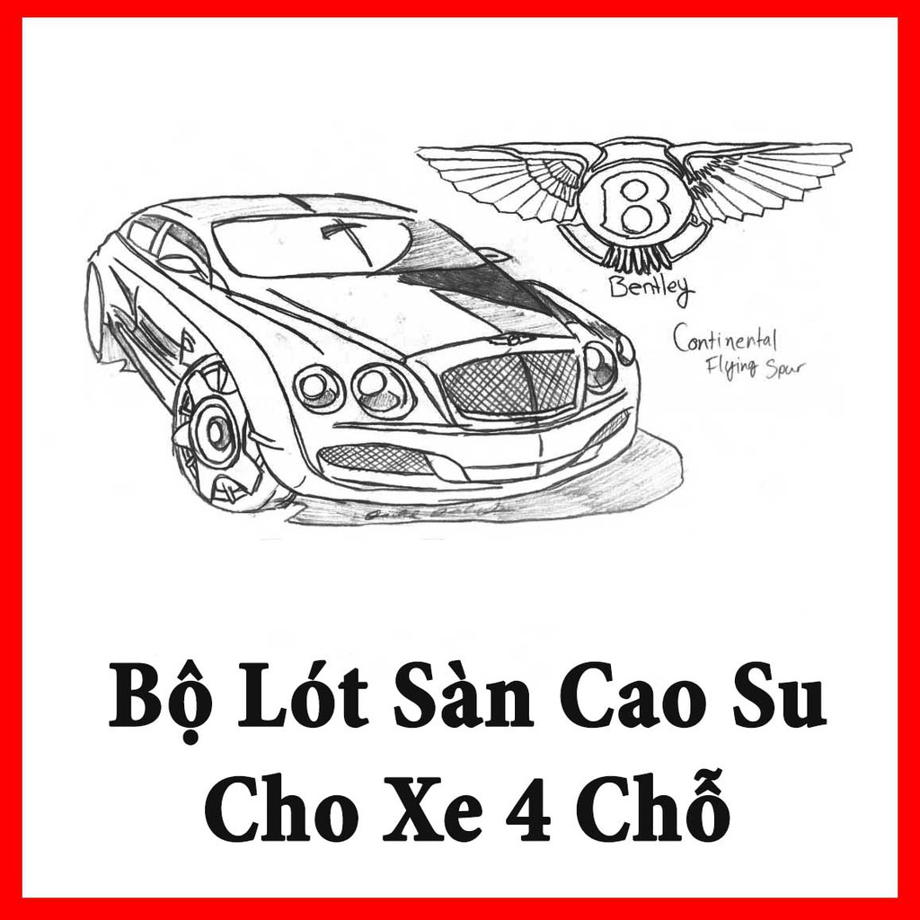 Thảm Lót Sàn Ô Tô Bằng Cao Su - Xe 4-5 Chỗ + Quà Tặng Túi Thơm Hình Cây Thông Treo Xe