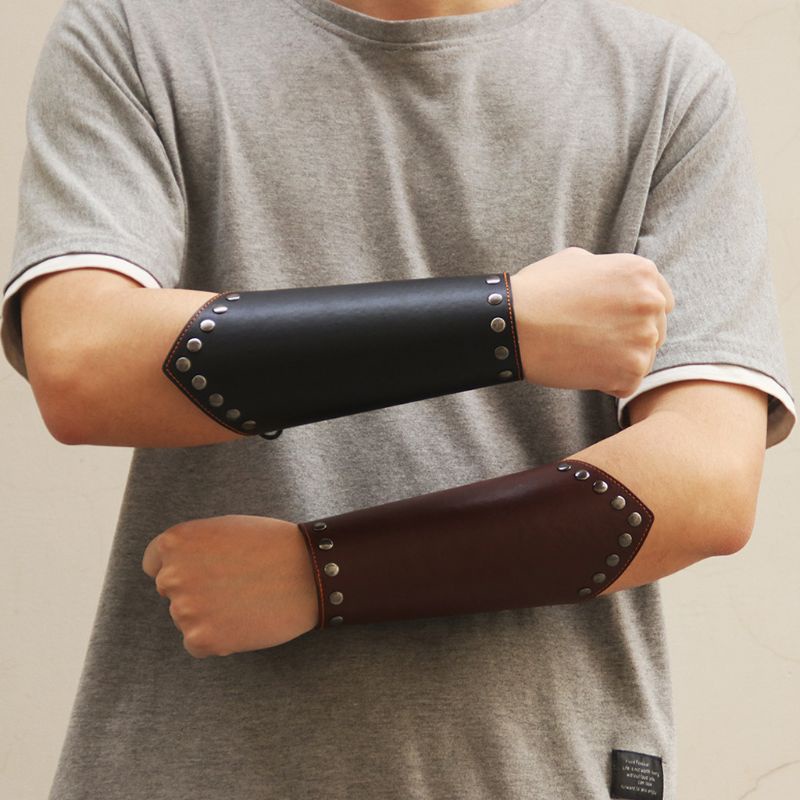 Arin Medieval Gauntlet Băng Đeo Cổ Tay Giả Da Có Thể Điều Chỉnh Dùng Khi Đạp Xe