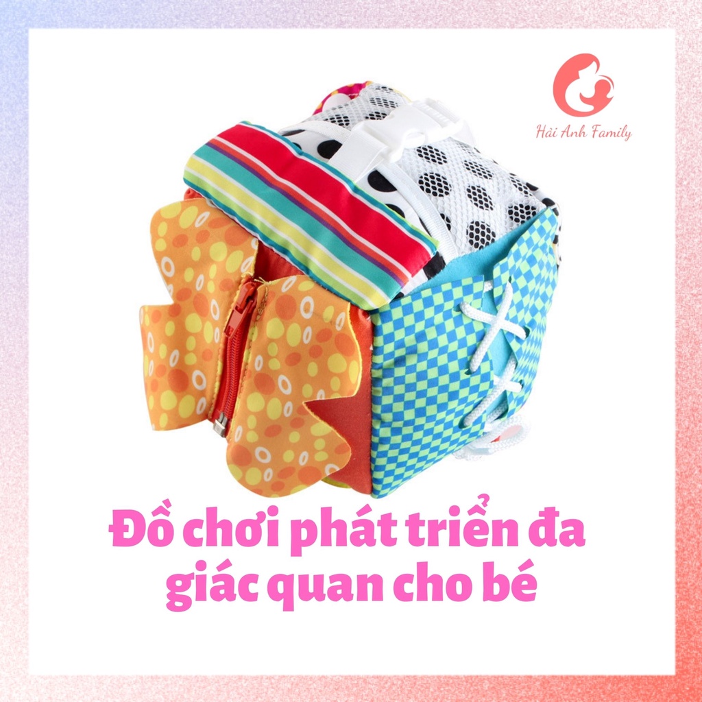 Hộp Vải 6 Trò Chơi Trong 1 Sản Phẩm, Giúp Bé Phát Triển Đa Giác Quan - Giáo Dục Sớm Cho Con