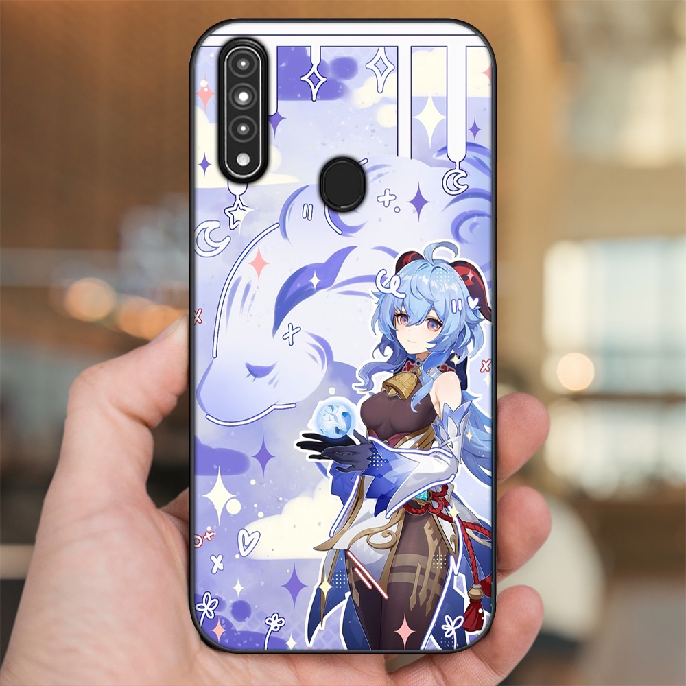 Ốp lưng Oppo A31, A8 viền đen in hình Ganyu Genshin Impact