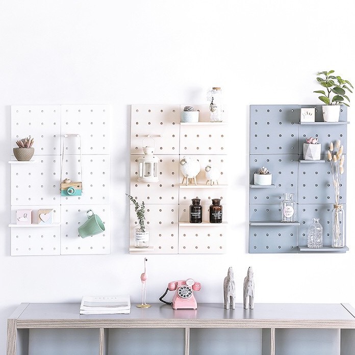 Kệ Bảng Pegboard Mini dán tường, bàn làm việc Nhựa Cao cấp - Min007