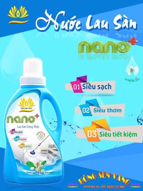 NƯỚC GIẶT, NƯỚC LAU SÀN, NƯỚC RỬA CHÉN NANO