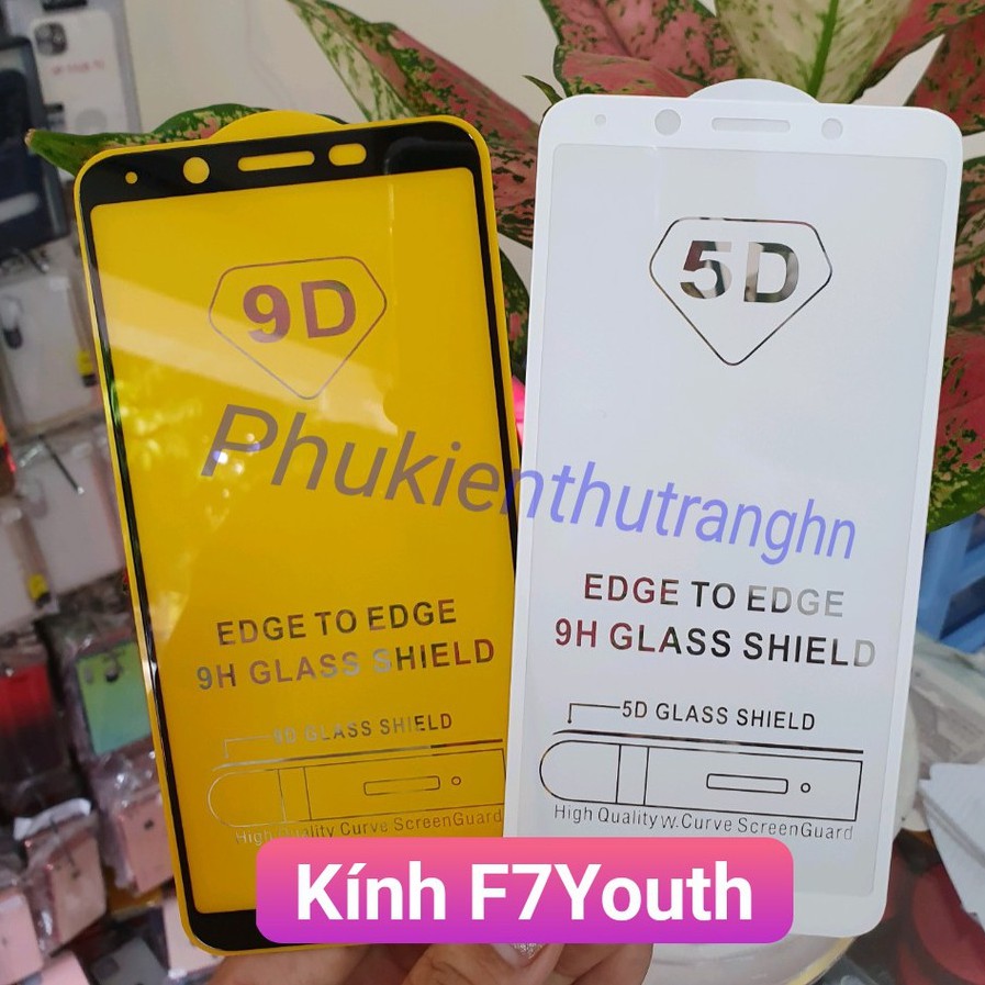Kính cường lực full màn OPPO F7 YOUTH - tặng phụ kiện dán