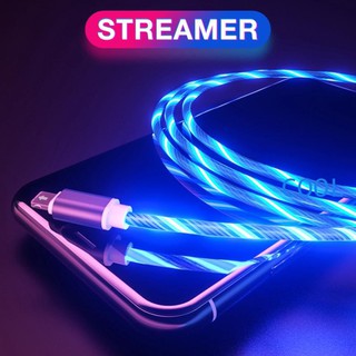 Dây cáp sạc nhanh iphone samsung android dài 1 mét có đèn LED