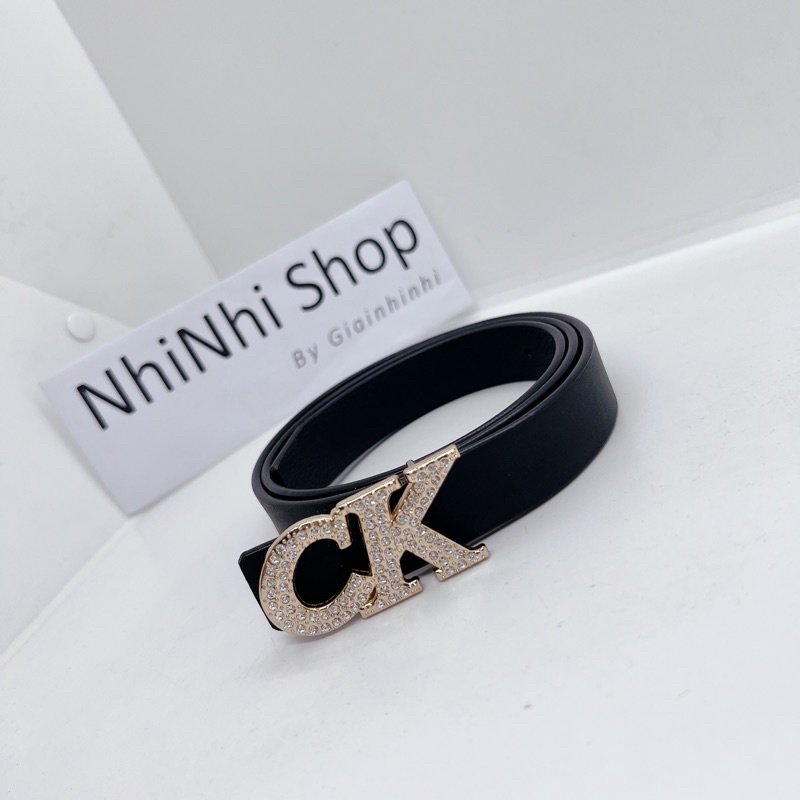 Dây lưng da nữ, Thắt lưng da mặt khóa hàng nữ DL0989 - NhiNhi Shop