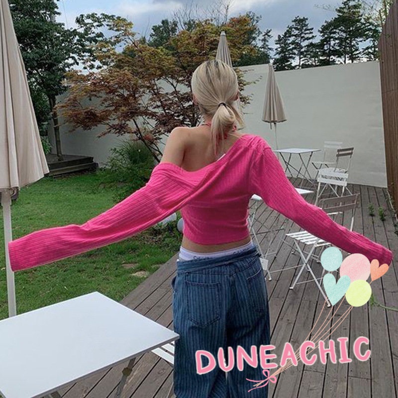 Áo lửng DUNEA tay dài dáng ôm thời trang dành cho nữ